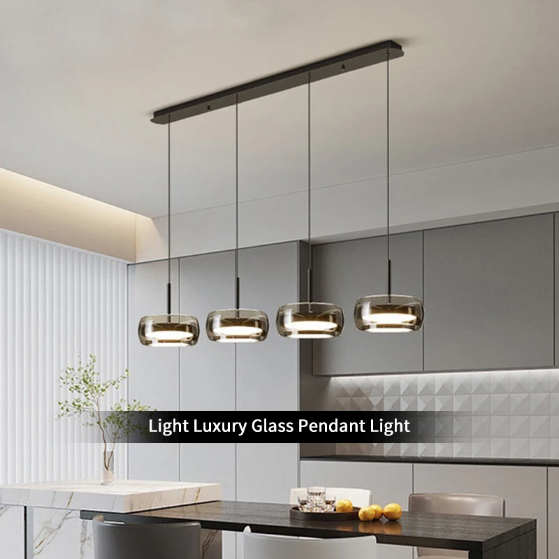 Modern Minimalist LED Dining Table Lights, Ceiling Chandeliers, Long Bar Restaurant Lighting, Home Decoration, Indoor Lighting