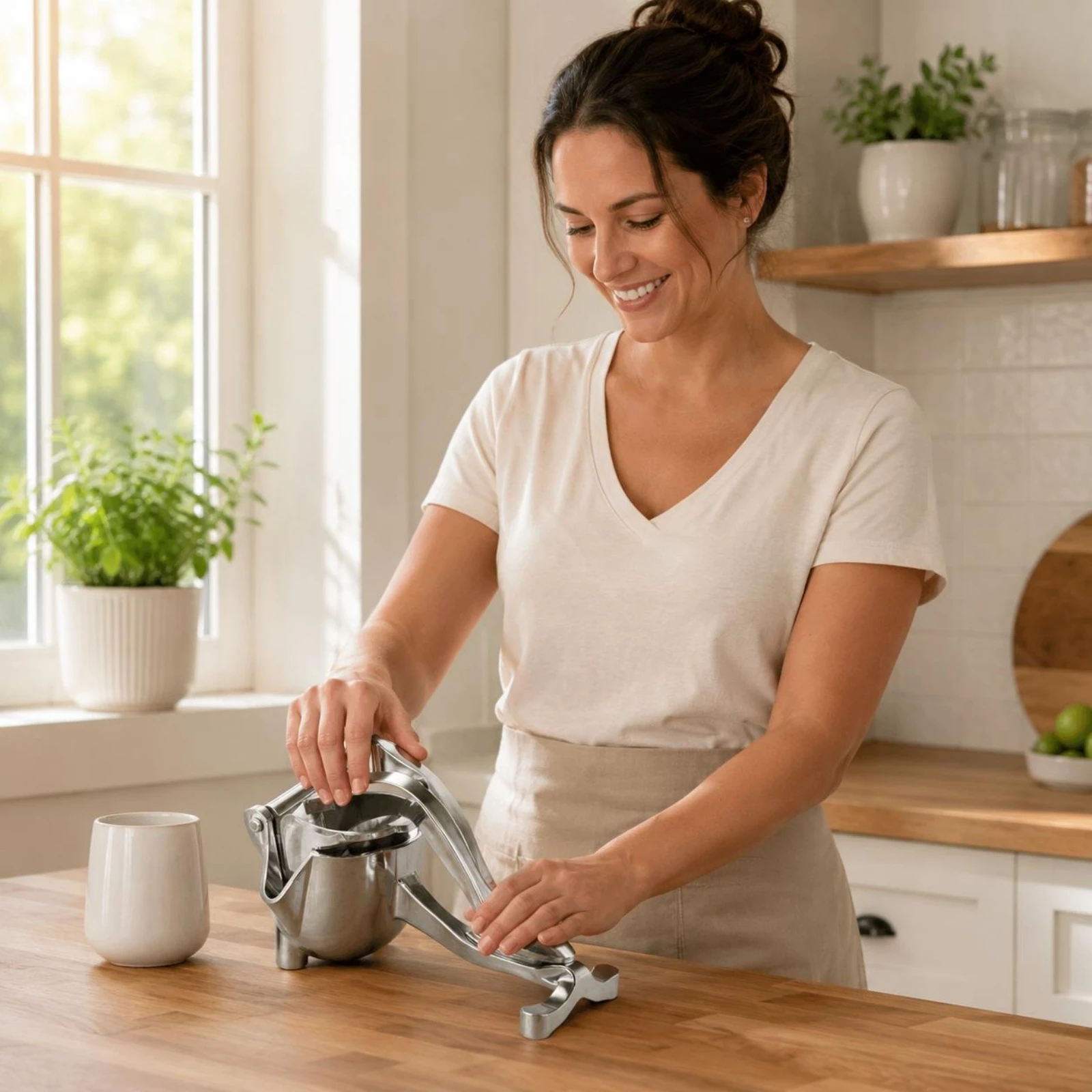 Lever Juicer Aluminum Alloy Hand Press Lemon Presser Citrus Juicer Hinged Handheld Juice Extractor Heavy Duty