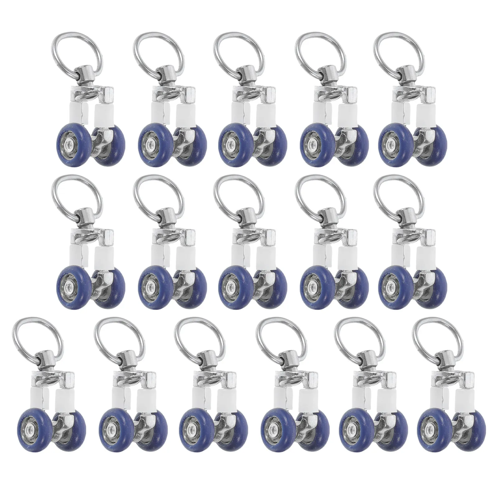 16Pcs Window Track Rollers Heavy Duty Curtain Gliders Silent Ceiling Track Pulley Replacement Sliding Rail Drapery Accessories