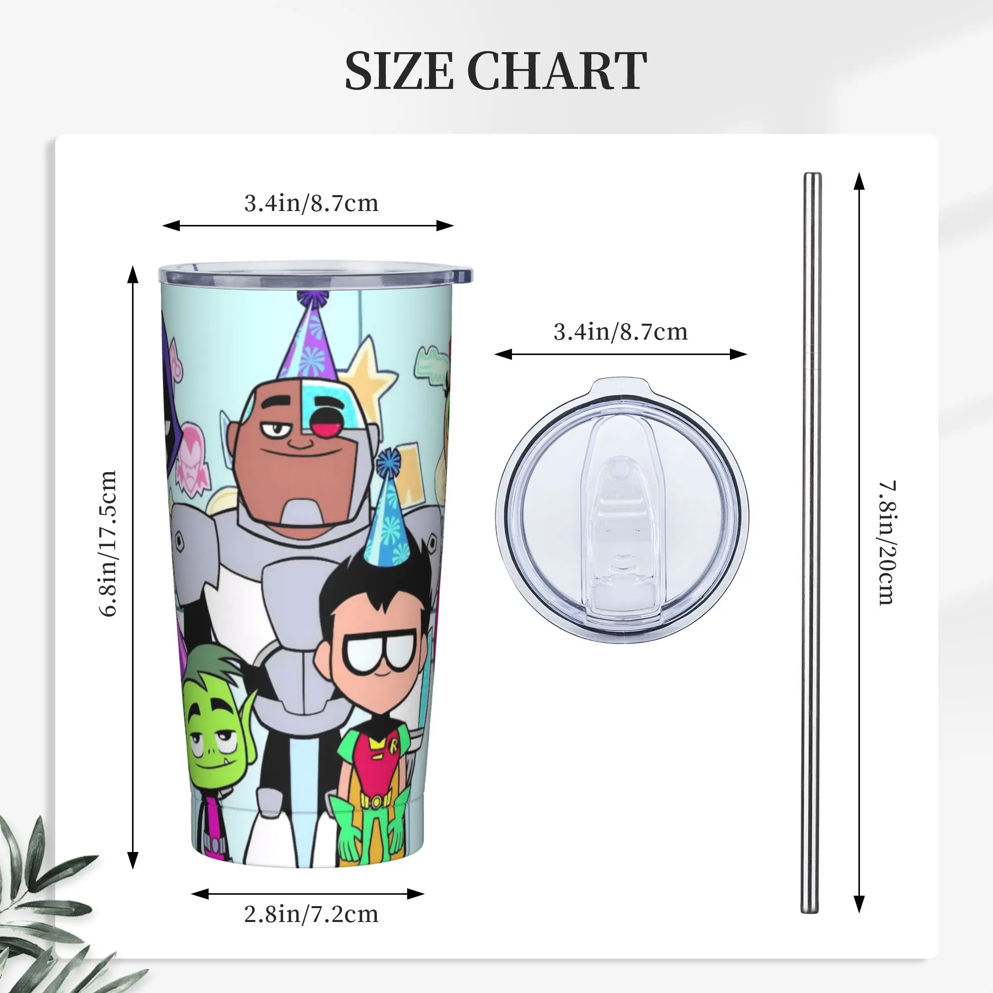 Teen Go Cartoon Insulated Tumbler with Straws Lid Anime Vacuum Coffee Mugs Outdoor Travel Spill Proof Cups, 20oz view 5