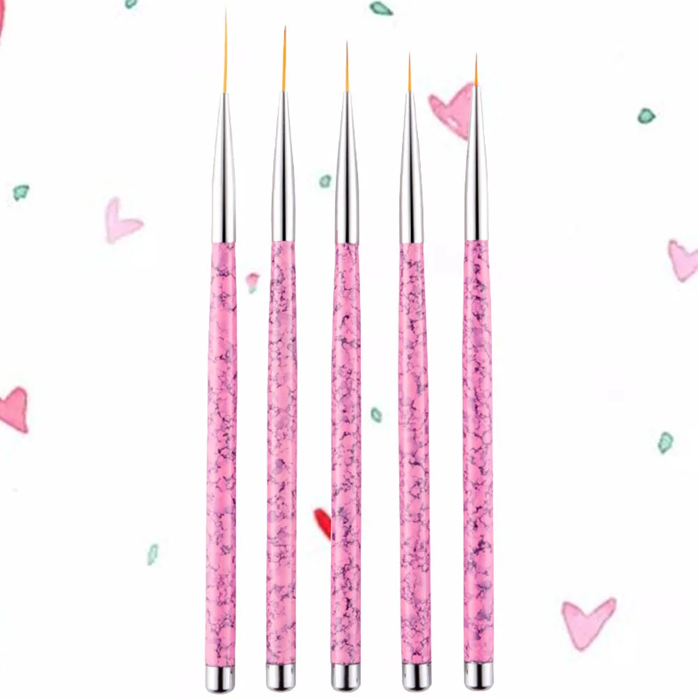 

5pcs Nail Art Pen Brush Set Fine Tip Liner For Manicure Drawing Dotting Precision Tools Professional Diy Nail Design Kit