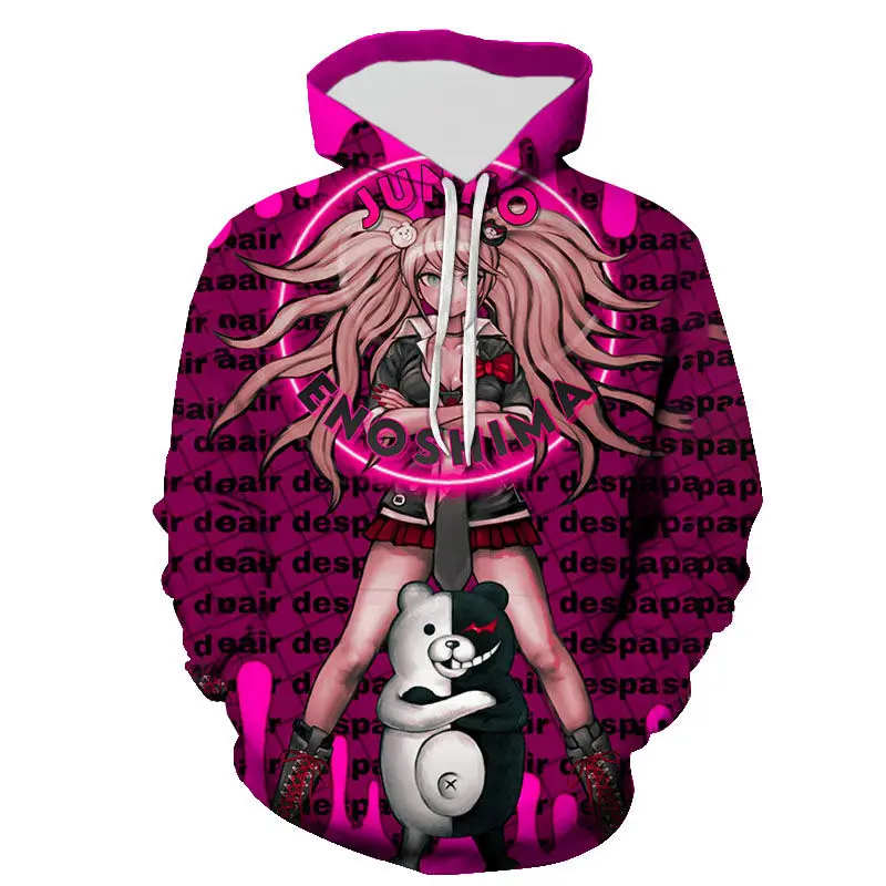 Nieuwe Mode Danganronpa Mode Hoodies Mannen Vrouwen Kinderen Sweatshirts 3d Geprint Pullover Streetwear Jongen Meisje Kinderen Casual Tops