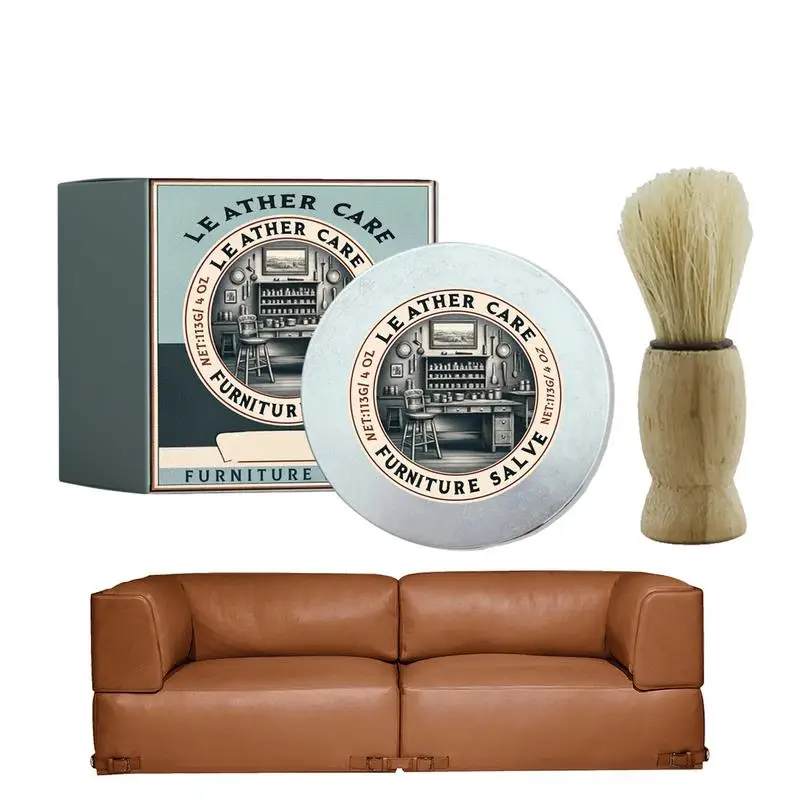 

Leather Salve For Furniture Salve Leather Revitalizer With Brush Furniture Salve & Brush Bundle For Enhanced Leather Leather