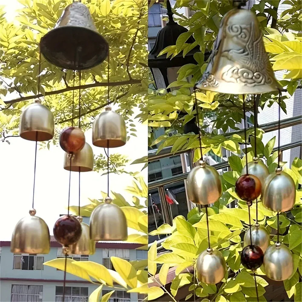Lucky Wind Chimes Feng Shui Bell for Good Luck Home Garden Patio Hanging Decoration Gift