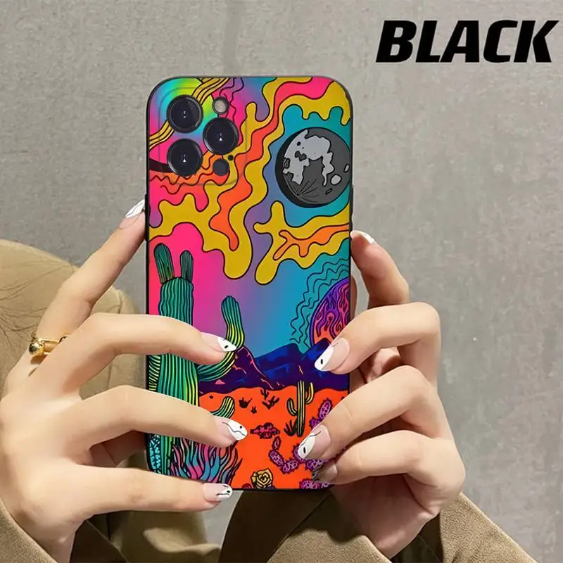 Weird Trippy Mushroom Psychedelic Art Phone Case For iPhone 14 11 12 13 Mini Pro XS Max Cover 6 7 8 Plus X XR SE 2020 Funda