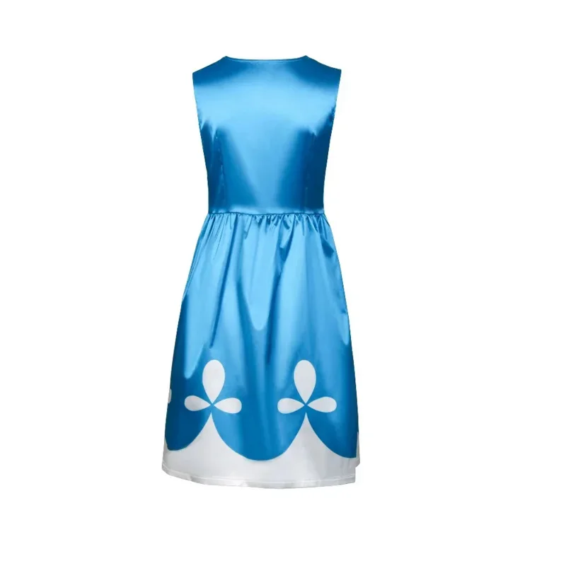 トロールズコスプレスーツ大人女性のためのボビープリンセスドレス赤かつらウィッグヒロインアンナケンダリックハロウィンカーニバルcos MN1