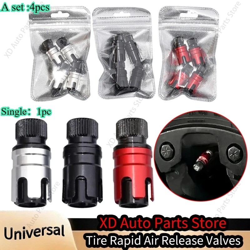 

1pc and 4pcs Strong Tire Rapid Air Release Valves High Performances Quick Deflation Tire Valves for Desert Driving Hard Terrain