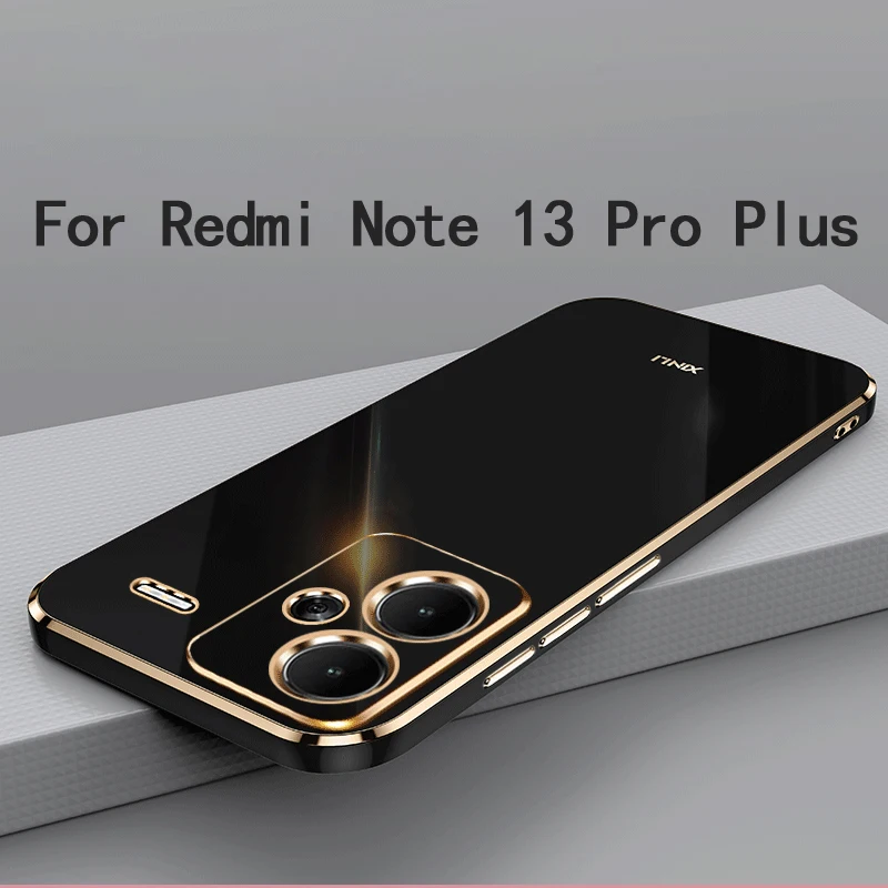 For Redmi Note 13 Pro Plus Case Cover For Xiaomi Redmi Note 13 Pro Plus Soft TPU Anti-fingerprint Camera Protection Case Cover