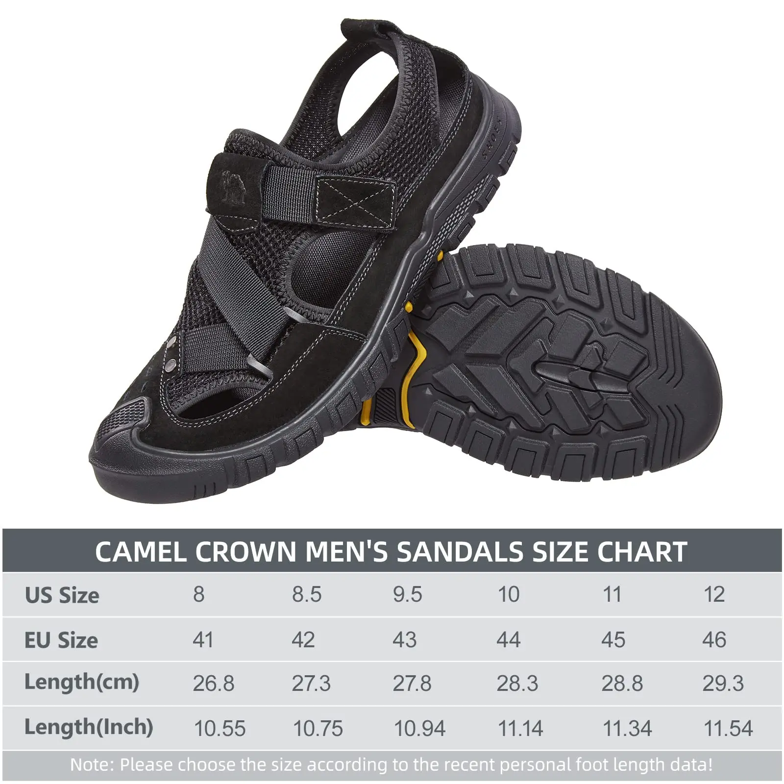 GOLDEN CAMEL Men’s Sandals Closed Toe Shoes for Men Adjustable Fishman Athletic Summer Sandal Comfortable for Beach Sport Hiking