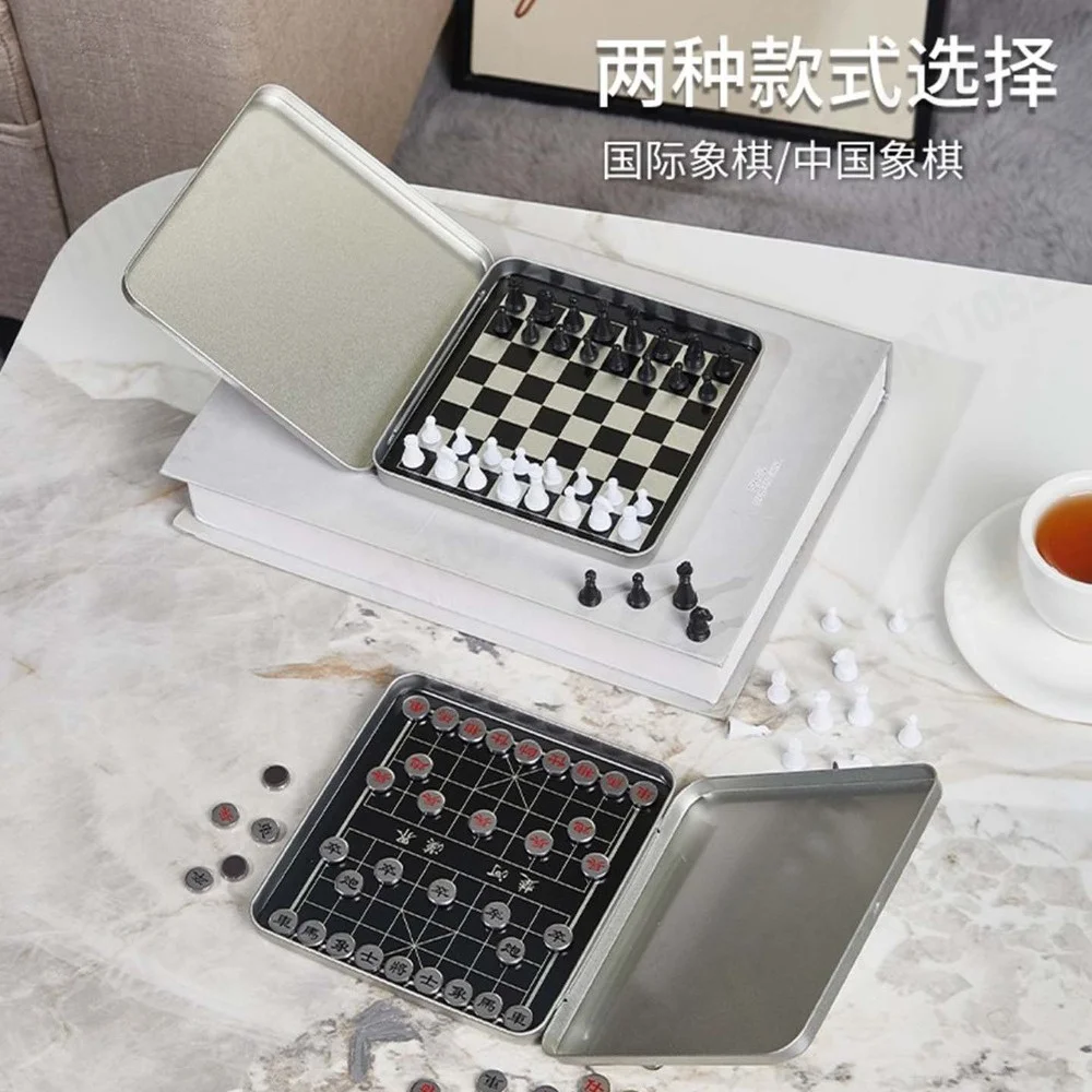 Outdoor Magnetic Portable Chess, Educational Magnetic Pieces for Leisure, International and Chinese Chess
