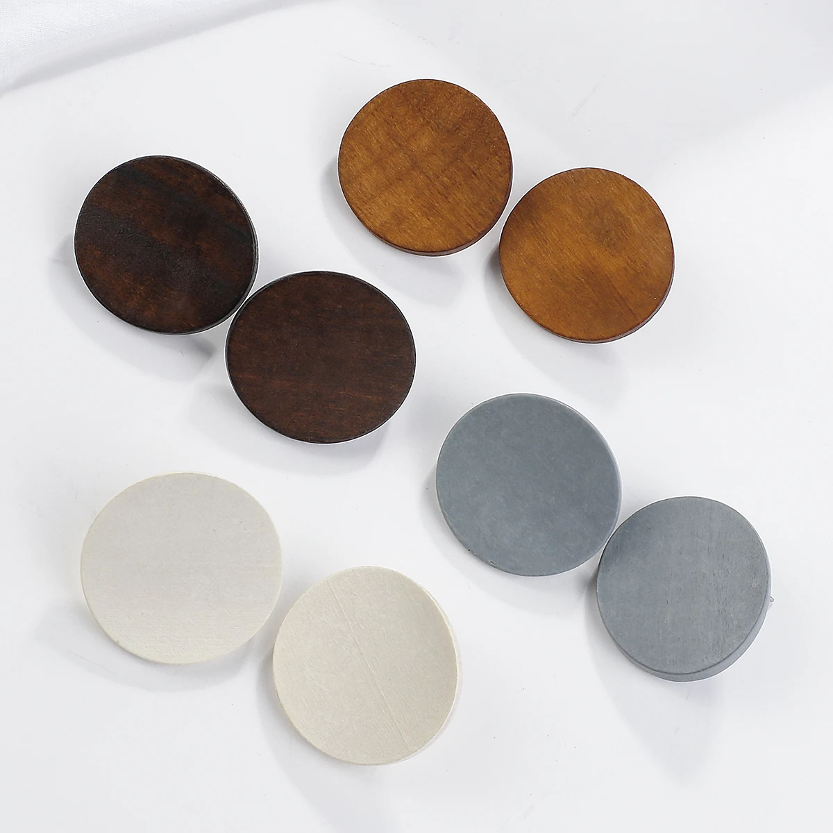 Lifefontier Ethnic Handmade Ellipse Wooden Stud Earrings For Women Retro Geometric Statement Beach Earring Jewelry Wholesale