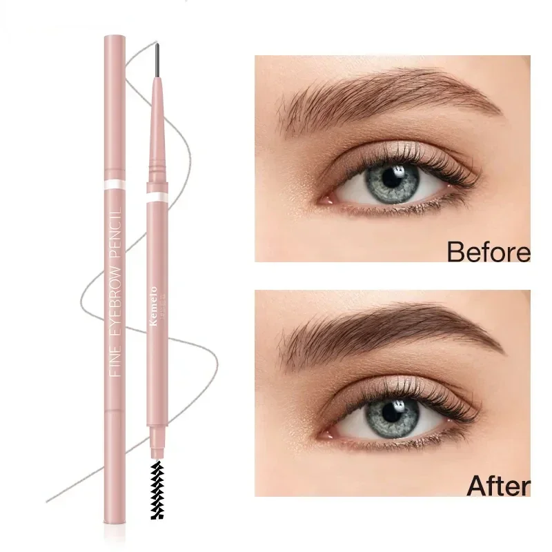 Waterproof Double-Ended Eyebrow Pencil 1.5mm Ultra Fine Eyebrow Pencil Sweat-proof Long Lasting Eye Makeup