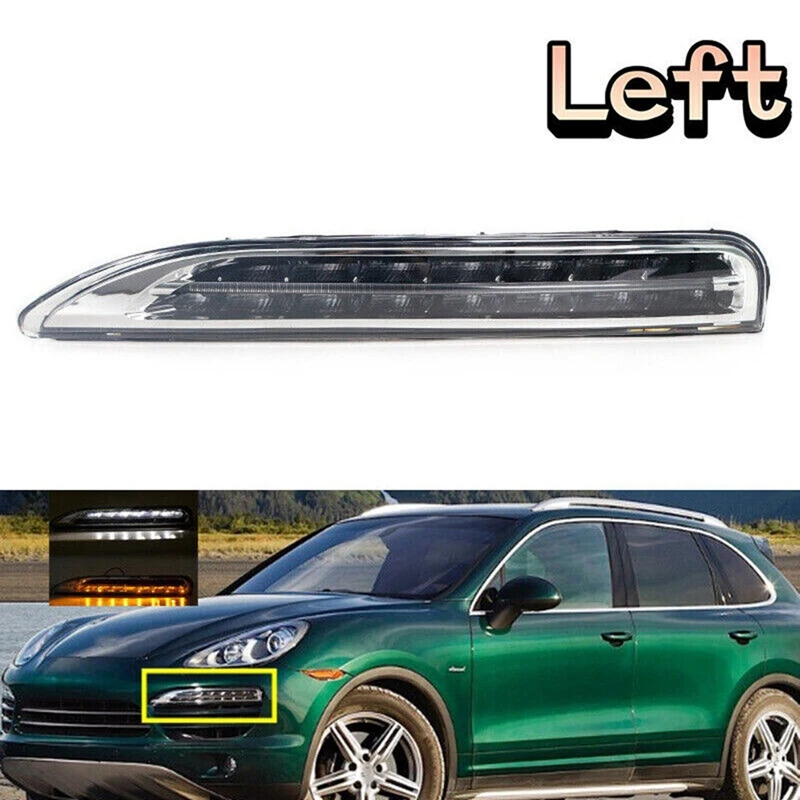 Enquêter de jour de pare-chocs avant de voiture, lampe LED DRL, convient aux pièces, accessoires pour Porsche Broderie ENNE 2011-2014, Magasins: 95863118100