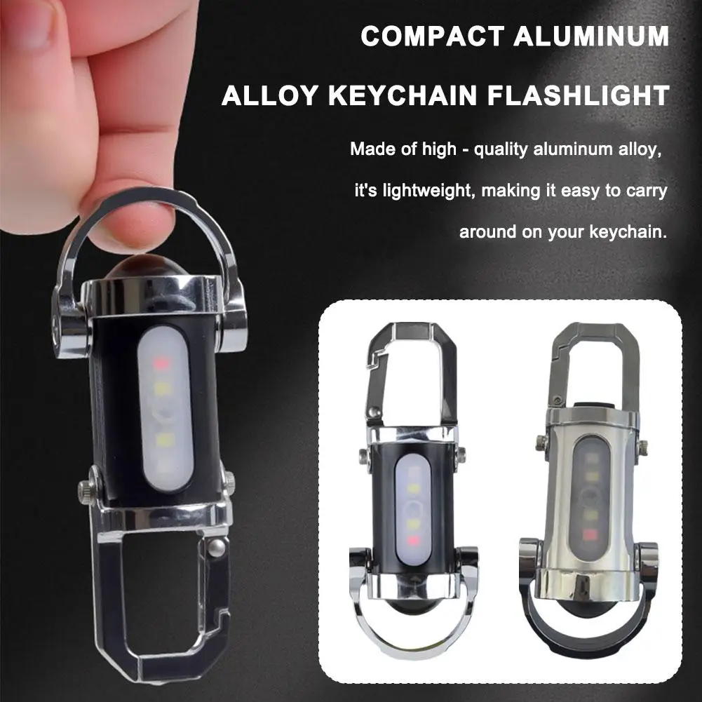 

LED Keychain Flashlight Multifunctional COB Work Light Keyring USB Rechargeable Inspection Flashlight For Night Work D3Z0