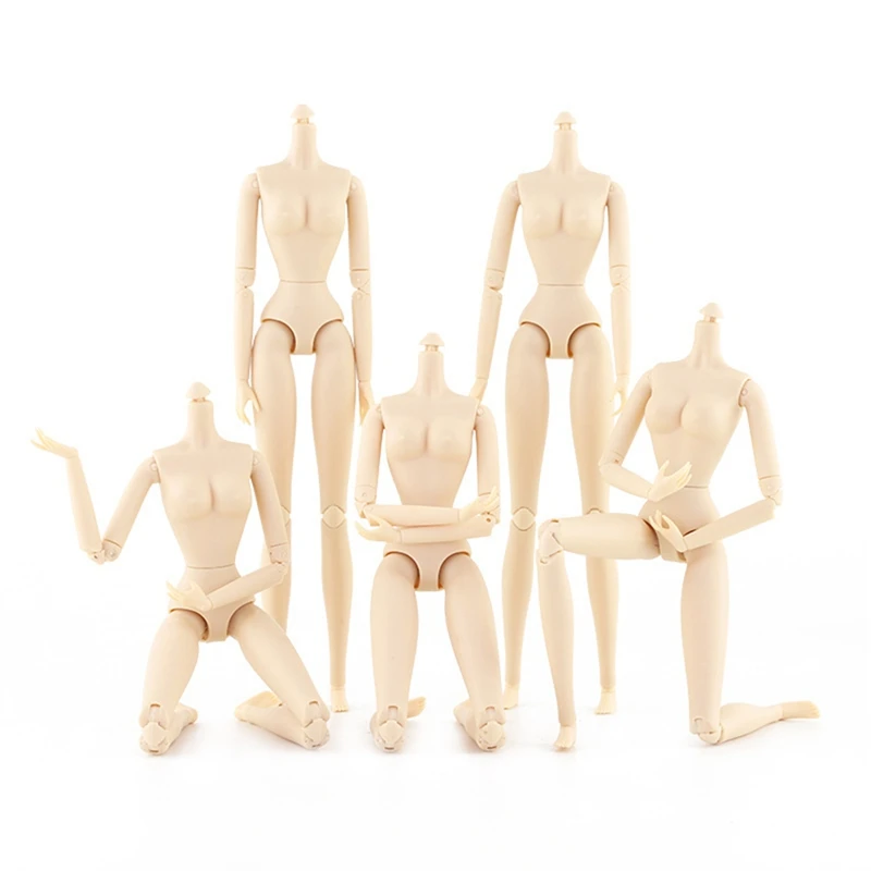 5PCS 1/6 Replacement Body Women New 28 Multi Joints Movable Body For DIY Doll Head