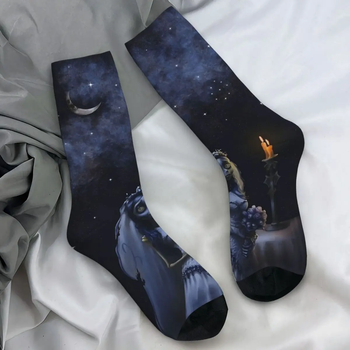 Corpse Bride Socks Autumn meme Stockings Elegant Men Quality Socks Design Skateboard Anti Skid Socks