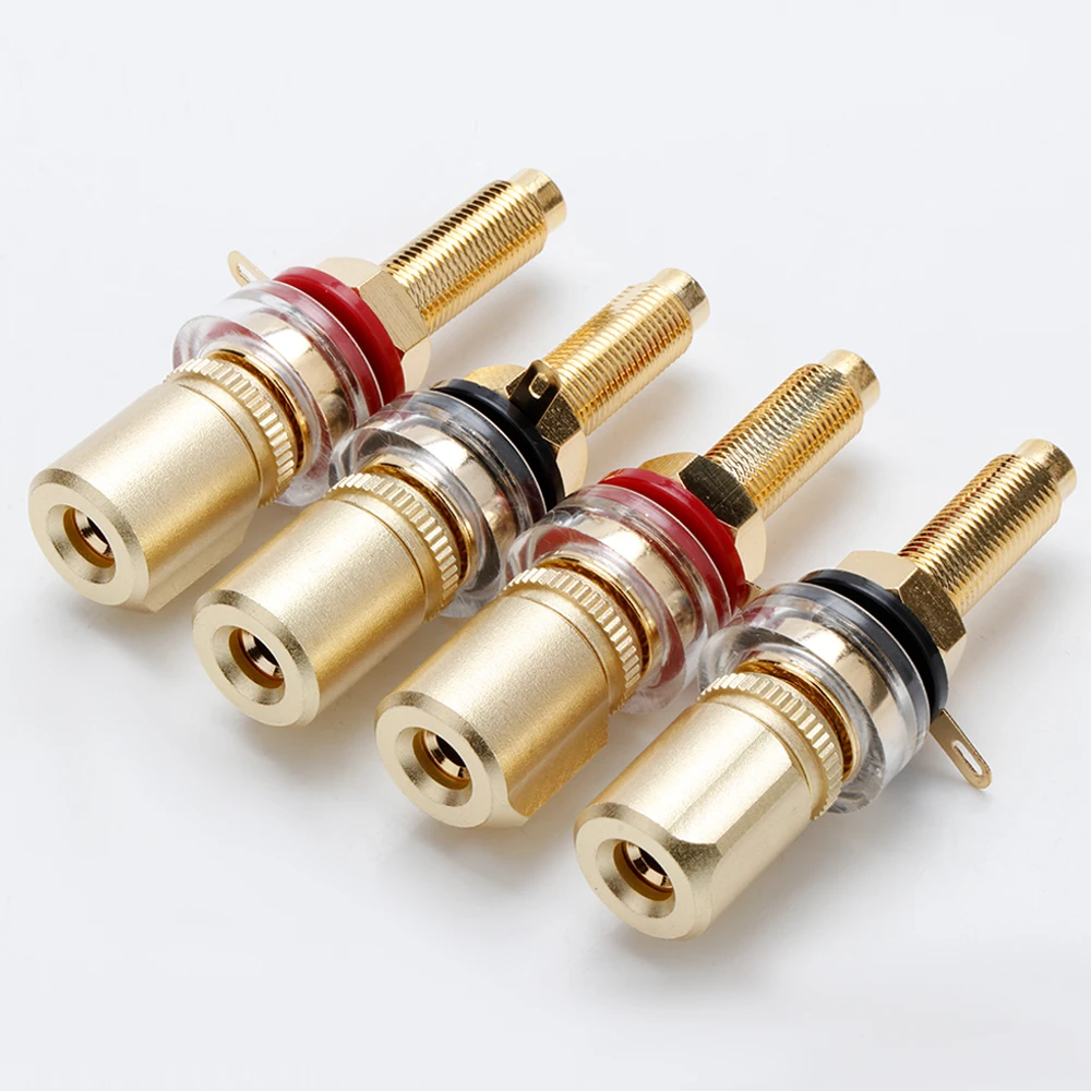 HiFi Lautsprecher Binding Post Kupfer Vergoldet Banana Jack Stecker HIFI Audio Lautsprecher Bananen Stecker Terminal – Detail 7