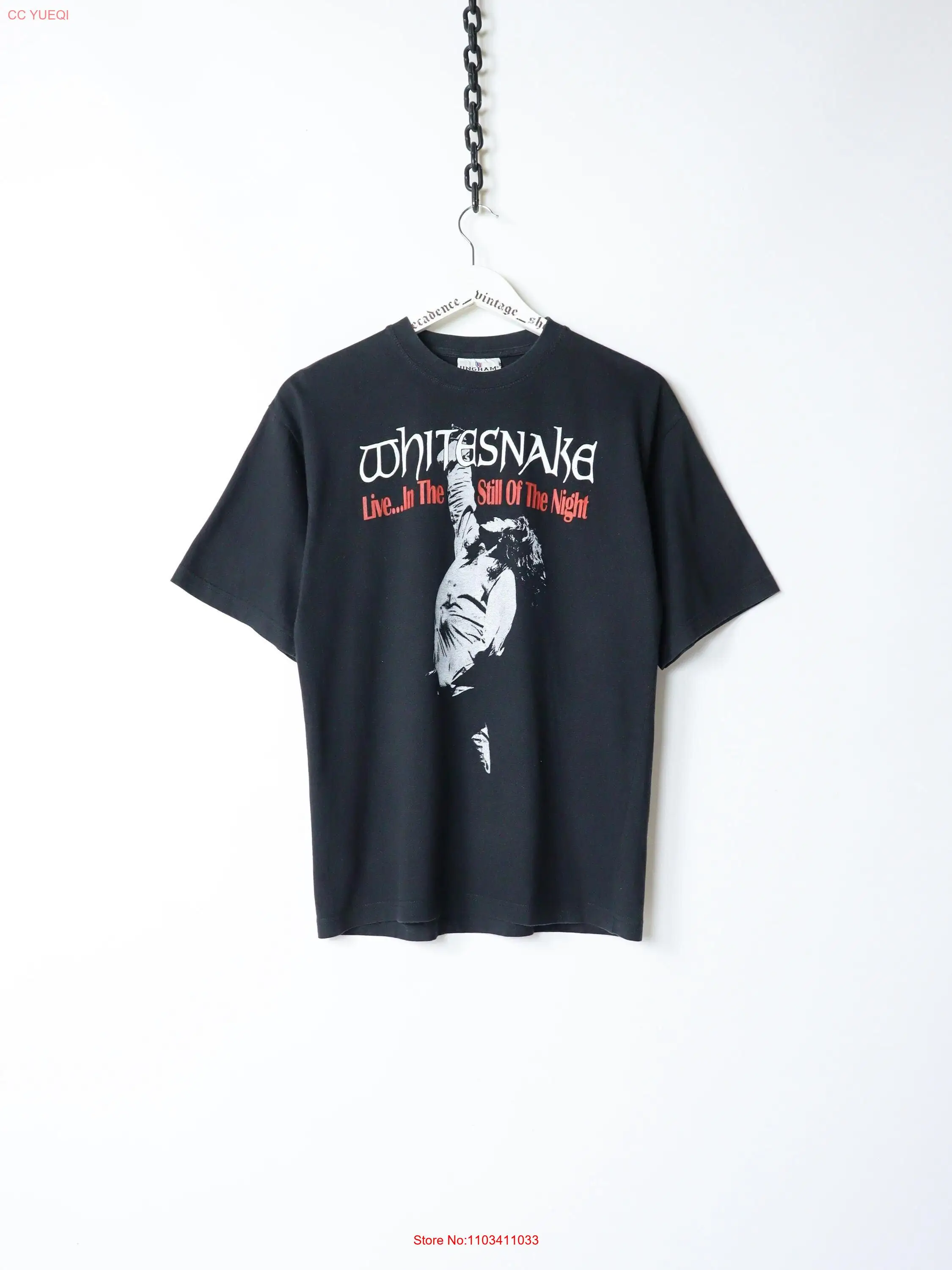 2004 Vintage WhiteSnake Tour Черная футболка Мужская Размер S Рок-группа 00s Heavy Metal Y2K Vtg Merch Faded Rare Print Logo Promo Punk