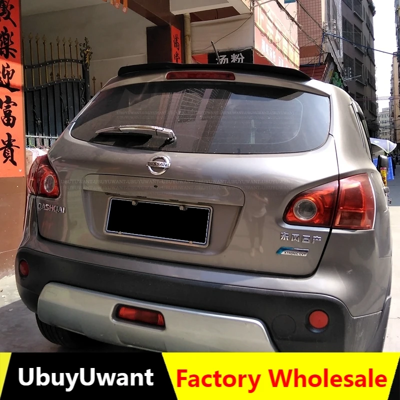 Rear Roof Lip Spoiler For Nissan Qashqai 2008-2013 Hatchback Spoiler High Quality ABS Plastic Gloosy Black Tail Wing Car Styling