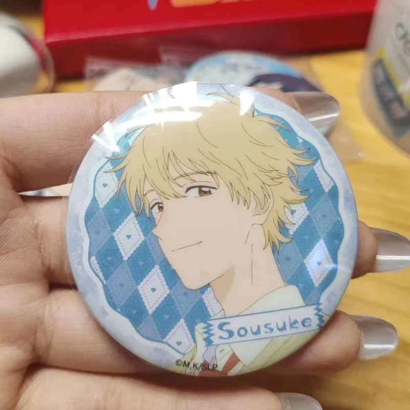 Anime Skip And Loafer Brooches Iwamura Mitsumi Shima Sousuke Tinplate Badge Cosplay Backpack Decoration Gifts