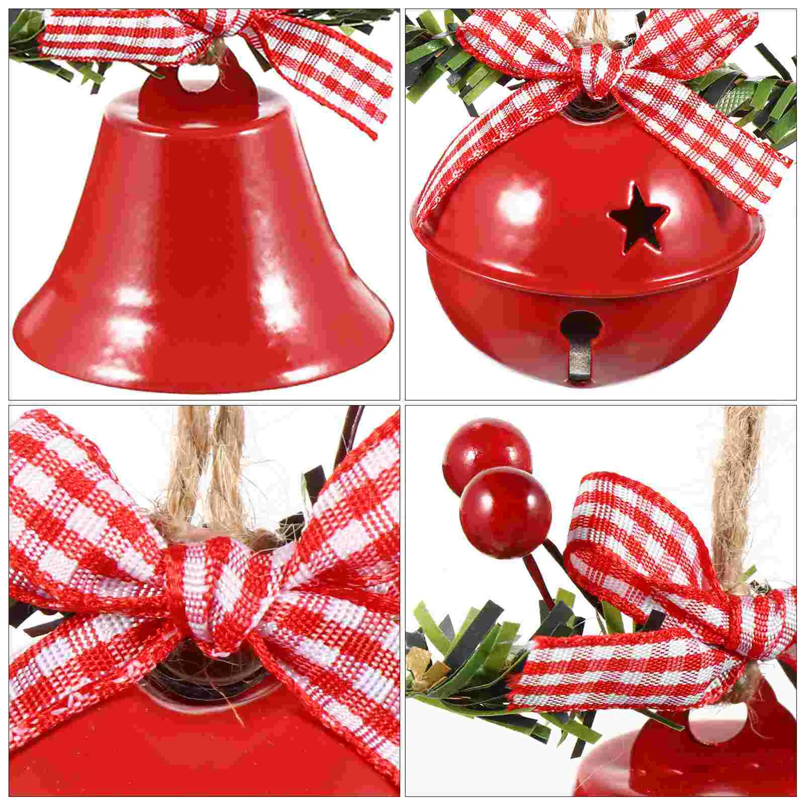 2 Pcs Christmas Hanging Jingle Bells Garland Xmas Tree Ornament Pendant Party Decoartion Decorations