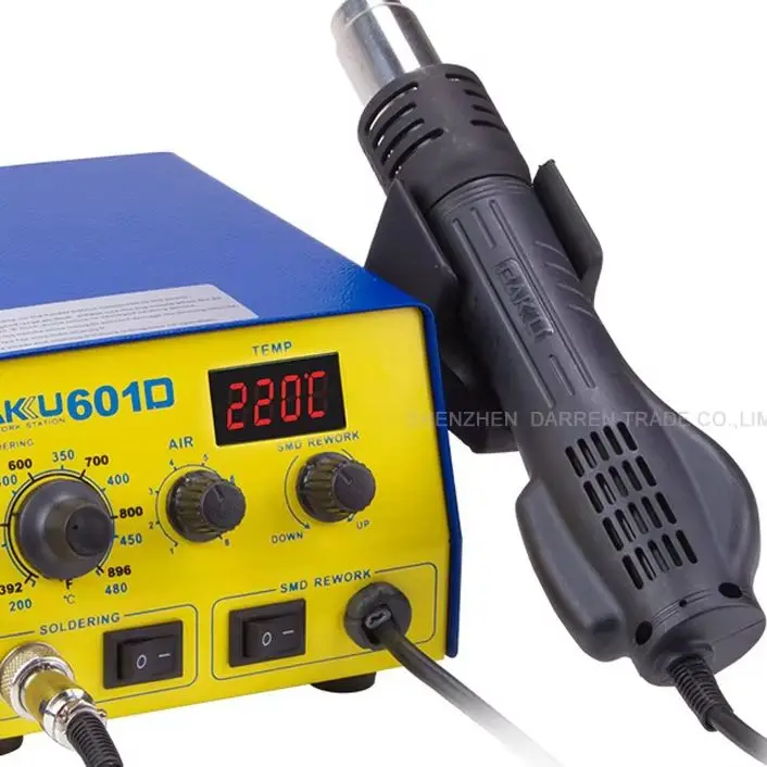 220V Raw BAKU BK-601D LED Digital Display Hot Air SMD Rework Station Hot Air Solder Station BGA Rework