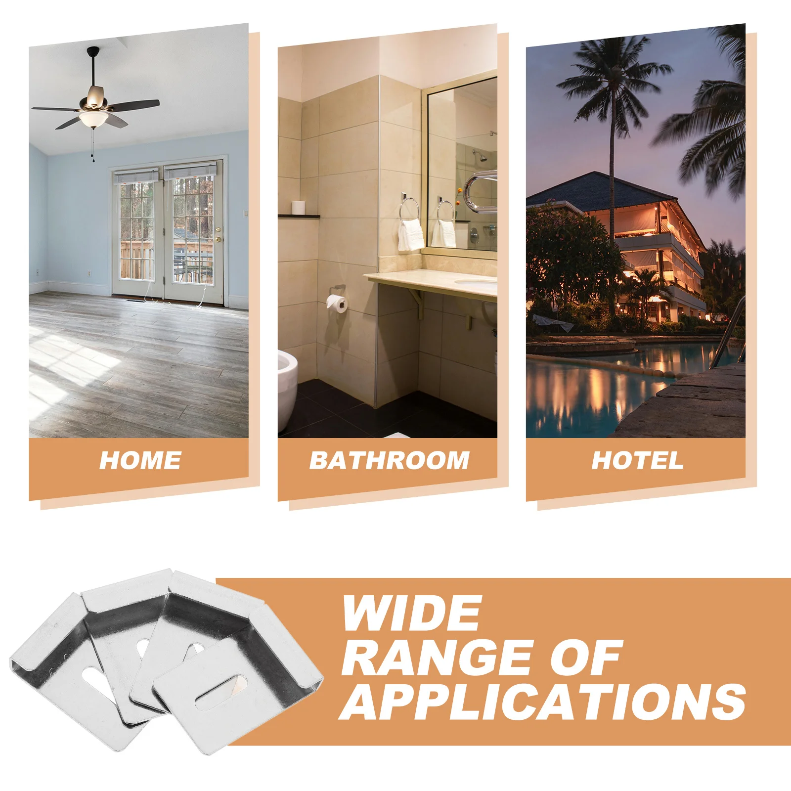 

8pcs Mirror Clips Glass Wall Holder Brackets For Mirror Shelf Mounting Strong Durable Decorative Hardware Fixtures