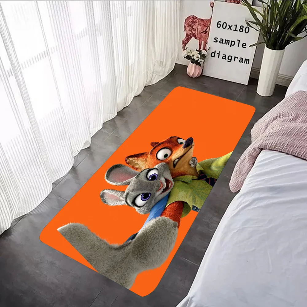 

Z-Zootopia Floor Mat Graphic Printed Flannel Doormats for Bathroom Kitchen Entrance Carpet Home Decor
