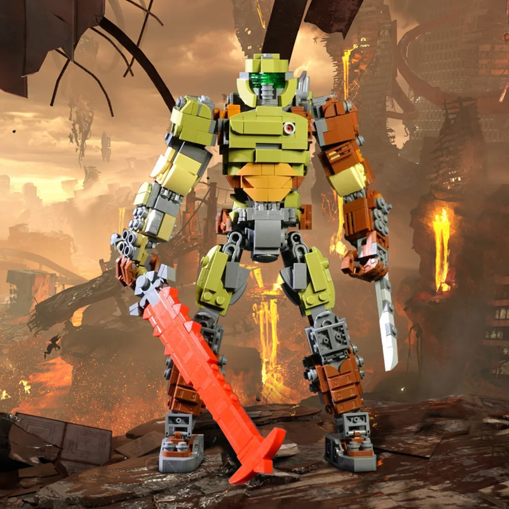 Gobricks MOC Creatività MechWarrior Slayer Building Blocks Modello Soldato eterno Mattoni fai da te Giocattolo assemblato per il regalo dei bambini