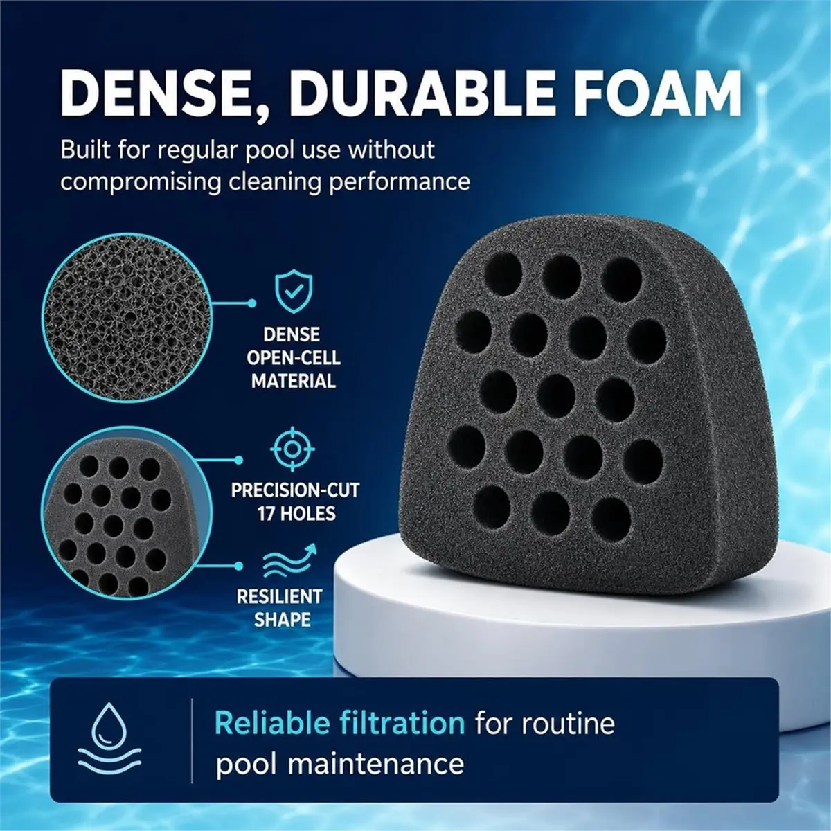 4pcs Pool Vacuum Sponge for PoolMr for - Handheld Cleaner Sponge for Ultra Fine Debris Capture