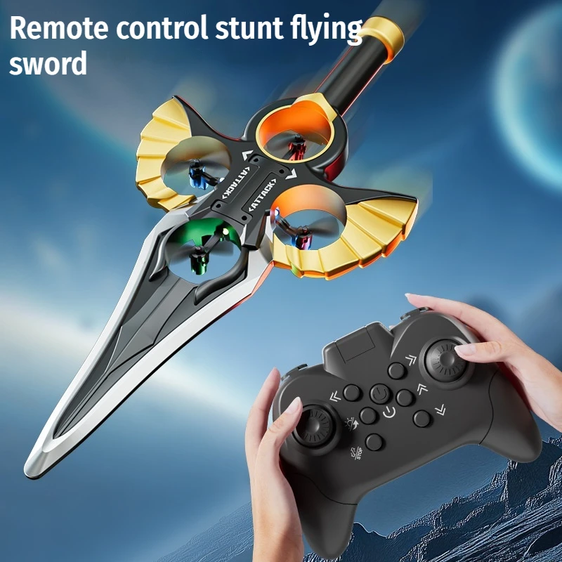 Flying Magic Sword Gesture Control RC Flying Sword Drone Toy Aircraft Model Gift for Kids Boys Fantasy Indoor Outdoor Play