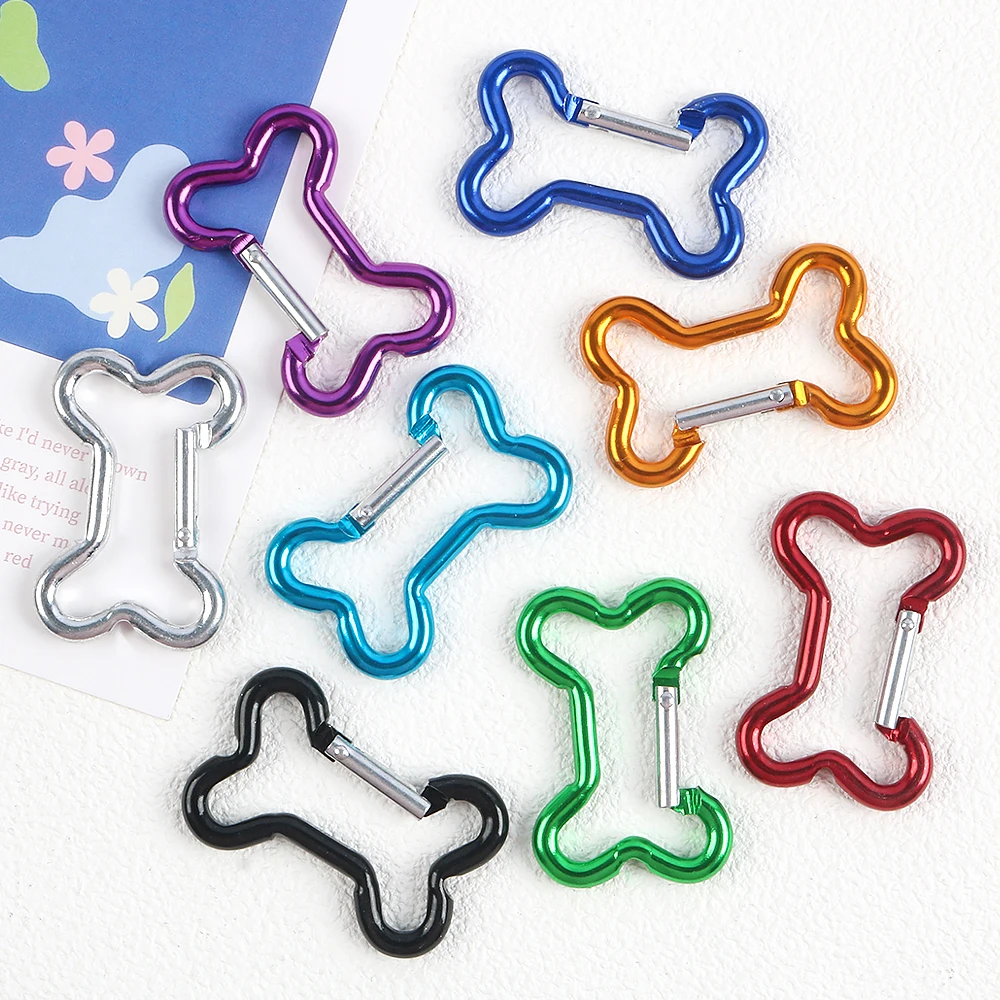 5pcs Color Mixing Alloy Five-Pointed Star Bones Key Chain Diy Handmade Key Chain Key Ring Accessories Diy Accessories