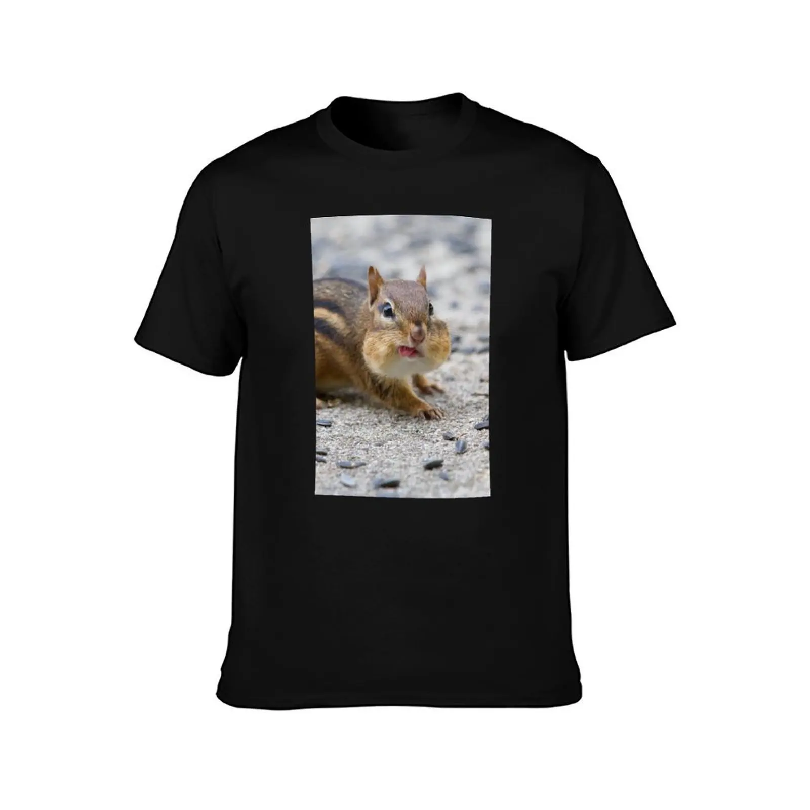 Funny Chipmunk T-Shirt, Summer Casual Cotton Tee, Oversized Streetwear Tops, Vintage Graphic Print, Loose Fit Short Sleeve