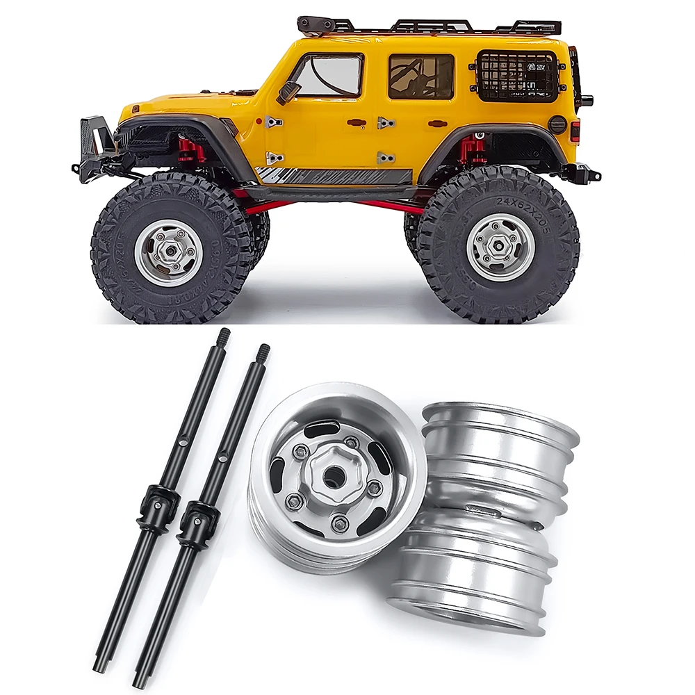 Yeahrun Aluminium Beadlock Vorder-/Hinterrad felgen cvd für axiale scx24 Riegel Gladiator Bronco Wrangler c10 rc Raupen wagen