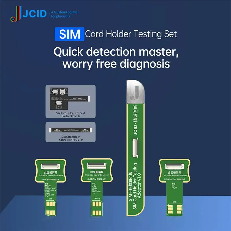 JCID SIM card holder detection kit iPhone5-16PM (support Android SIM + TF card holder detection upgrade)