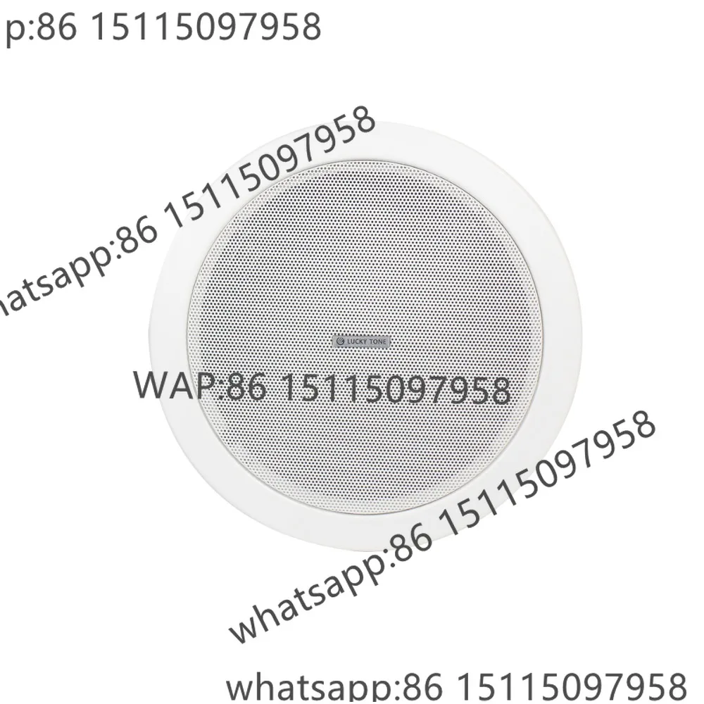 

L6-дюймовый сетевой потолочный IP-динамик мощностью 15 Вт с блоком питания PoE Встроенный микрофон для мониторинга и профессиональный усилитель с сухим контактом