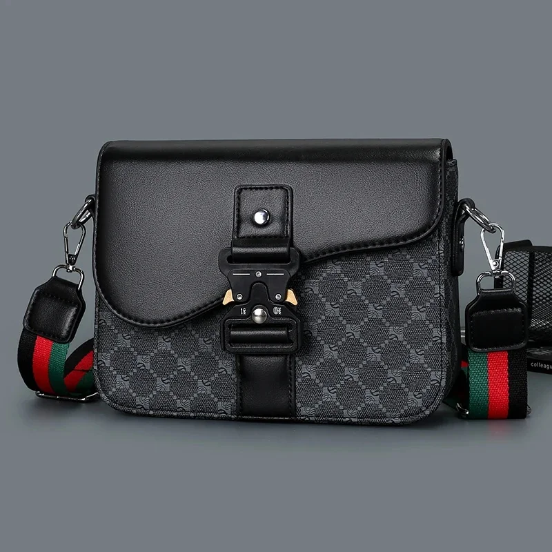 Men's Fashionable Jacquard Pattern Crossbody Bag High-End Casual Waterproof Sling Bag for Business Commuting Daily Use