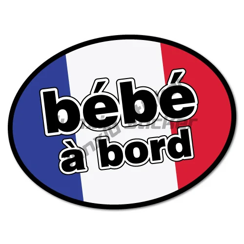 

Baby on Board French Sticker Decal Car Vinyl Sign Window Cute