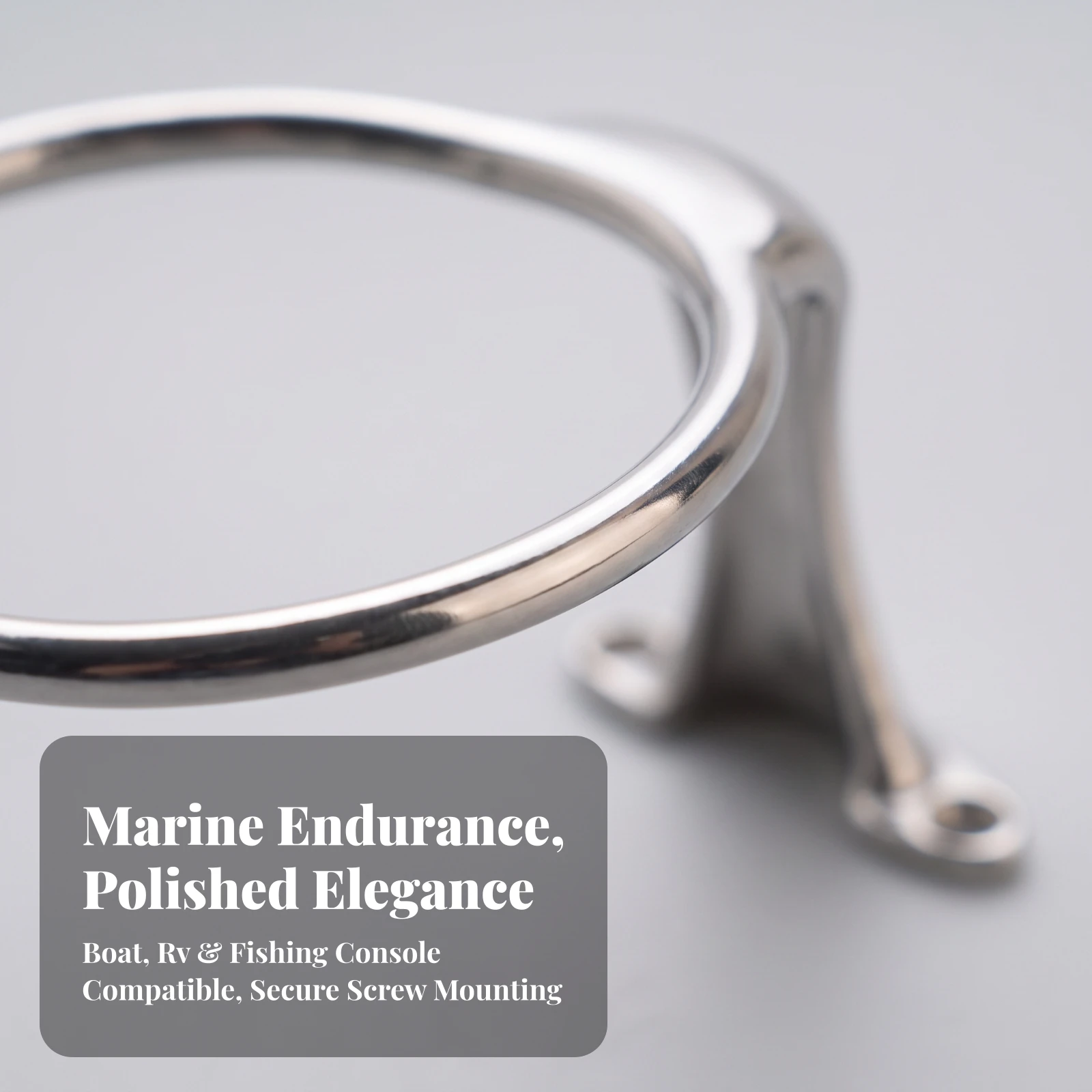 Cup Holder with Wall Mount Bracket Marine-Grade Wall-Mounted Cup Holder Corrosion-Resistant Stainless Steel for RV Travelers - view 6