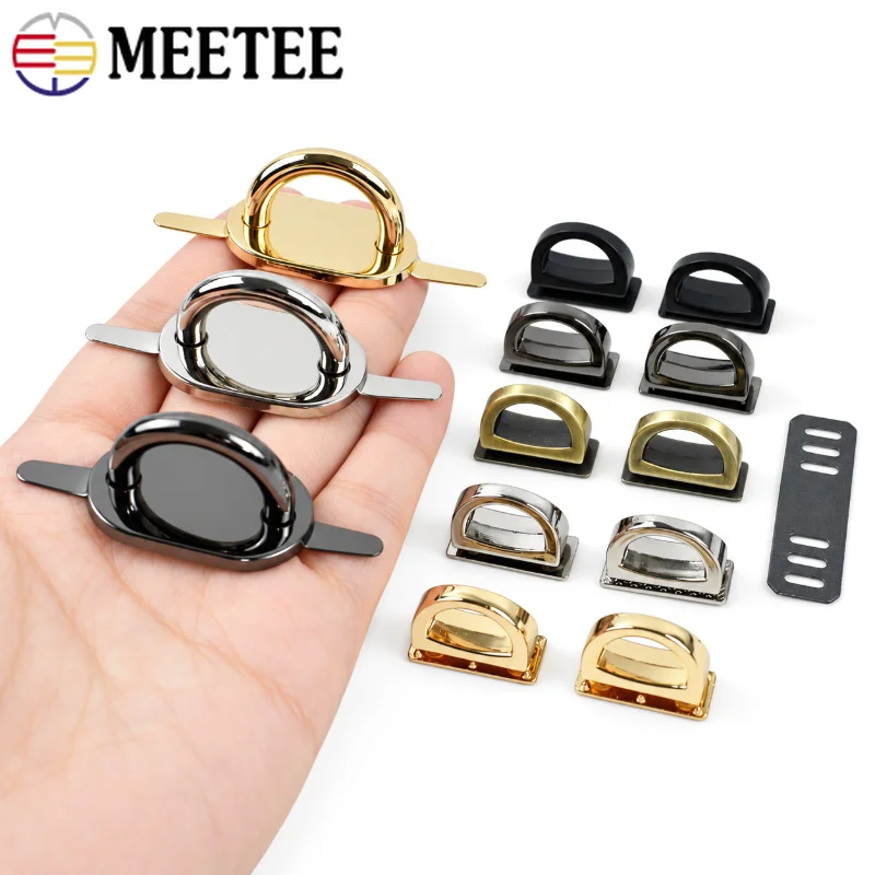 2-20Pcs 20mm Metal O D Ring Buckles Bag Strap Clasp Handle Loop Connector Arch Bridge Buckle Side Clip Hooks DIY Accessories