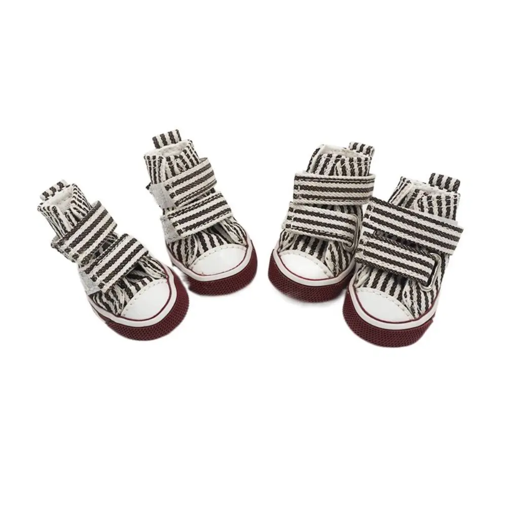 

Creative 4PCS/Set Pet Shoes Adjustable Denim Puppy Pet Dogs Boots Dirt-proof Breathable Pet Supplies Pet