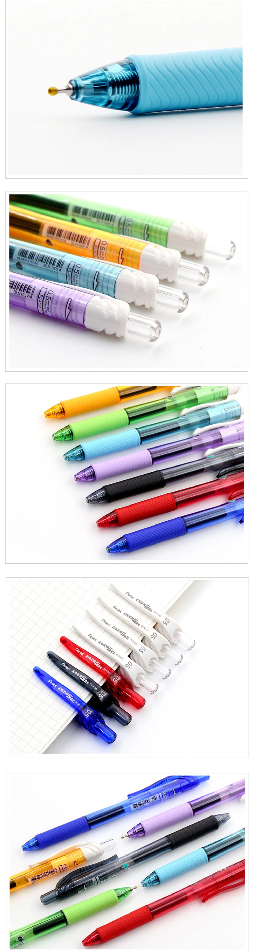 1 Stück Pentel Gel Stift Bln105 Nadelspitze Schreiben glatte schnell trocknende Farbe Tinte 0,5mm Test Büro Füll federhalter japanisches Briefpapier – Detail 7