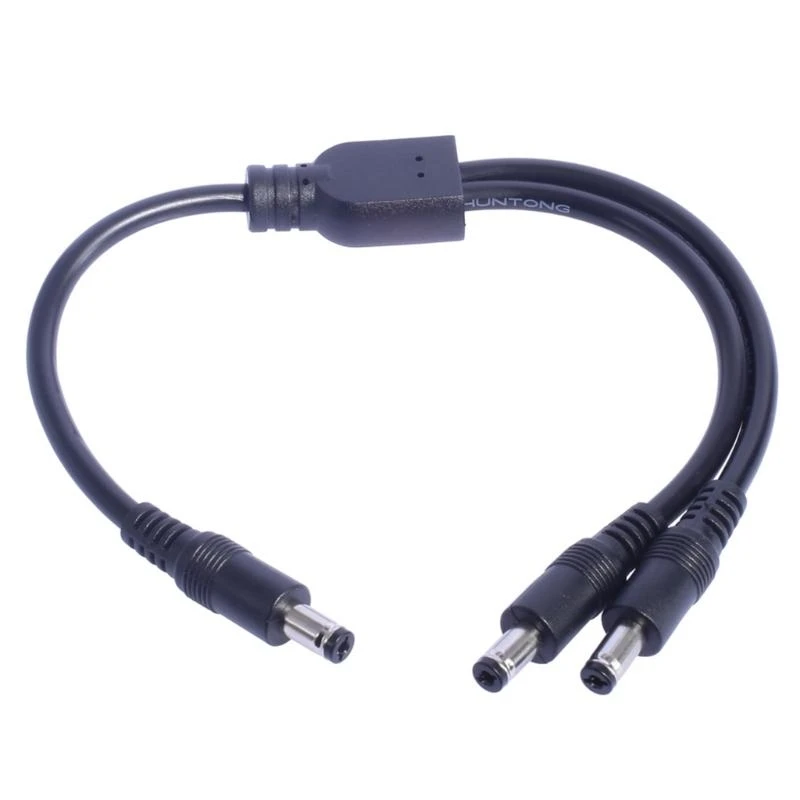 G8DB High Conductivity Y Splitter Cable 18AWG Male to 2 Male 5.5x2.5mm 5.5x2.1mm Power Cord for Automotive and CCTV