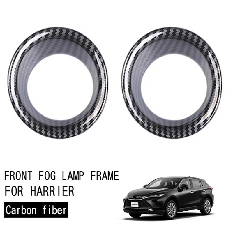 Car Front Bumper Fog Lamp Cover Fog Light Frame Decoration Trim Car Accessories For Toyota Harrier 2020