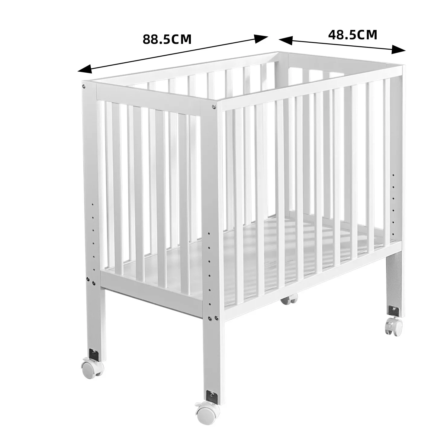 

Современные белые мобильные детские кроватки-люльки из дерева с регулировкой безопасности для совместного сна новорожденных, на колесиках