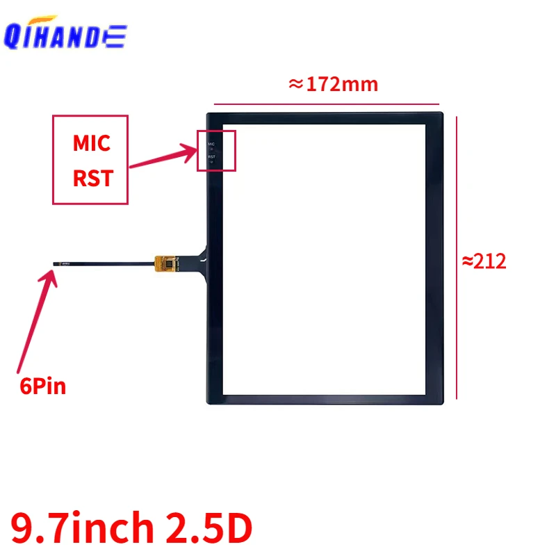 

New 2.5D GT911 9.7inch Touch Screen 6Pin For CRUZE Teyes VW WIFI Android Car Navigation Video Touch Sensor Panel Parts Digitizer