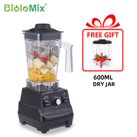 BioloMix Mini Pro 1800W High Power Smoothie Blender BPA Free 1.8L and 0.6L Dual Jar High Performance Kitchen Mixer Juicer