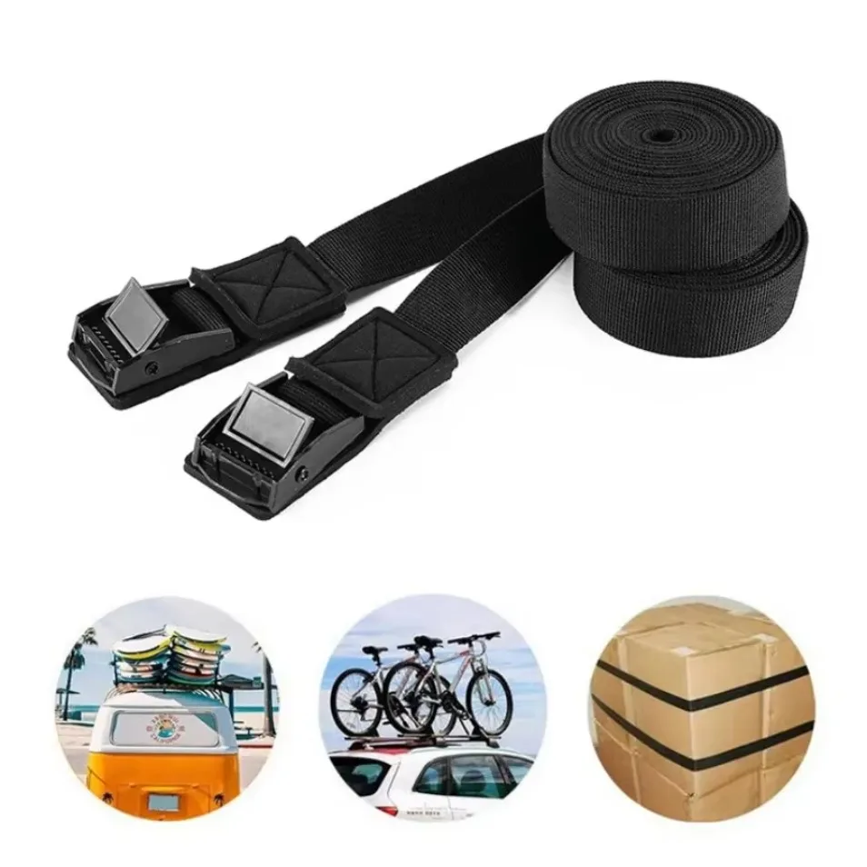 Luggage Rack Binding Belt Tape Car Roof Rack Belt Luggage Lashing Buckle For Kayak Tie Bicycle Down Straps Kayak Surfboard Q5J2