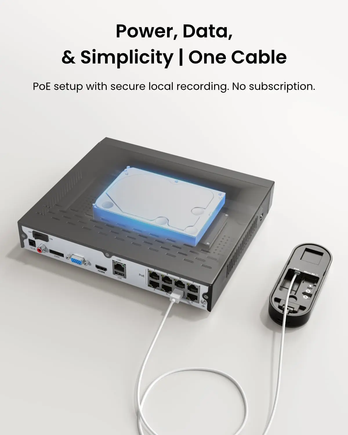 2K PoE Video Doorbell Camera with Chime, 180° View, 2-Way Talk, Local Storage, No Monthly Fees