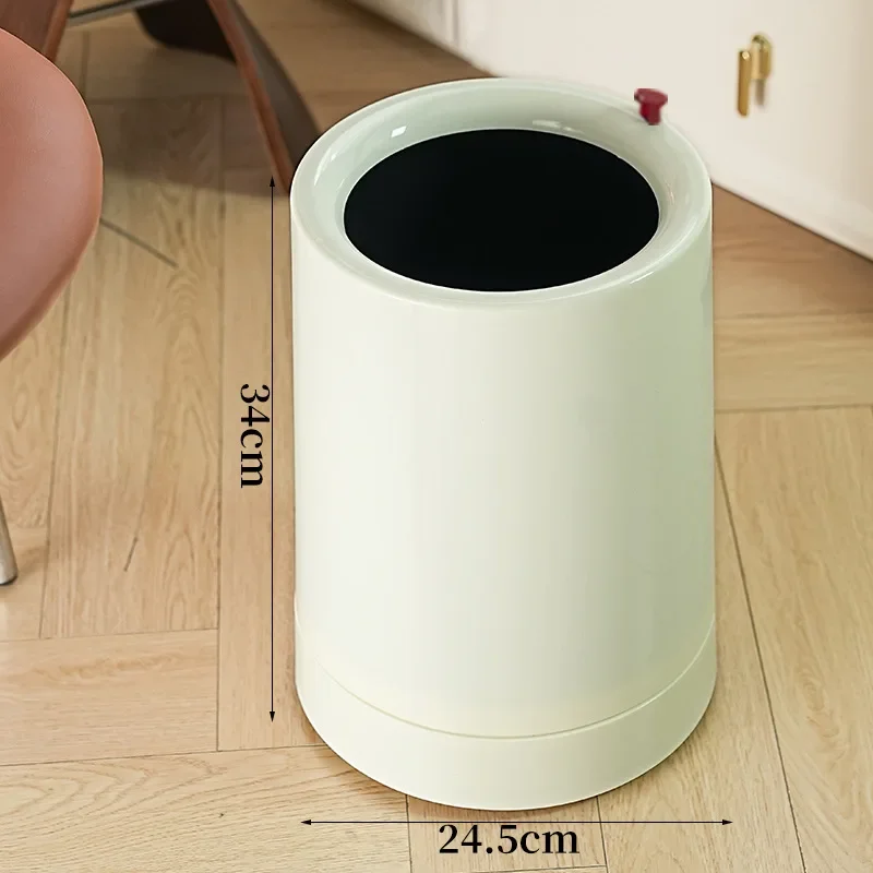 Lixeira simples doméstica, grande capacidade, sala de estar, quarto, balde de armazenamento, polia oculta descoberta, lata de lixo multifuncional